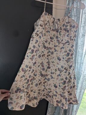 Cider Cream Paisley Strap Sundress